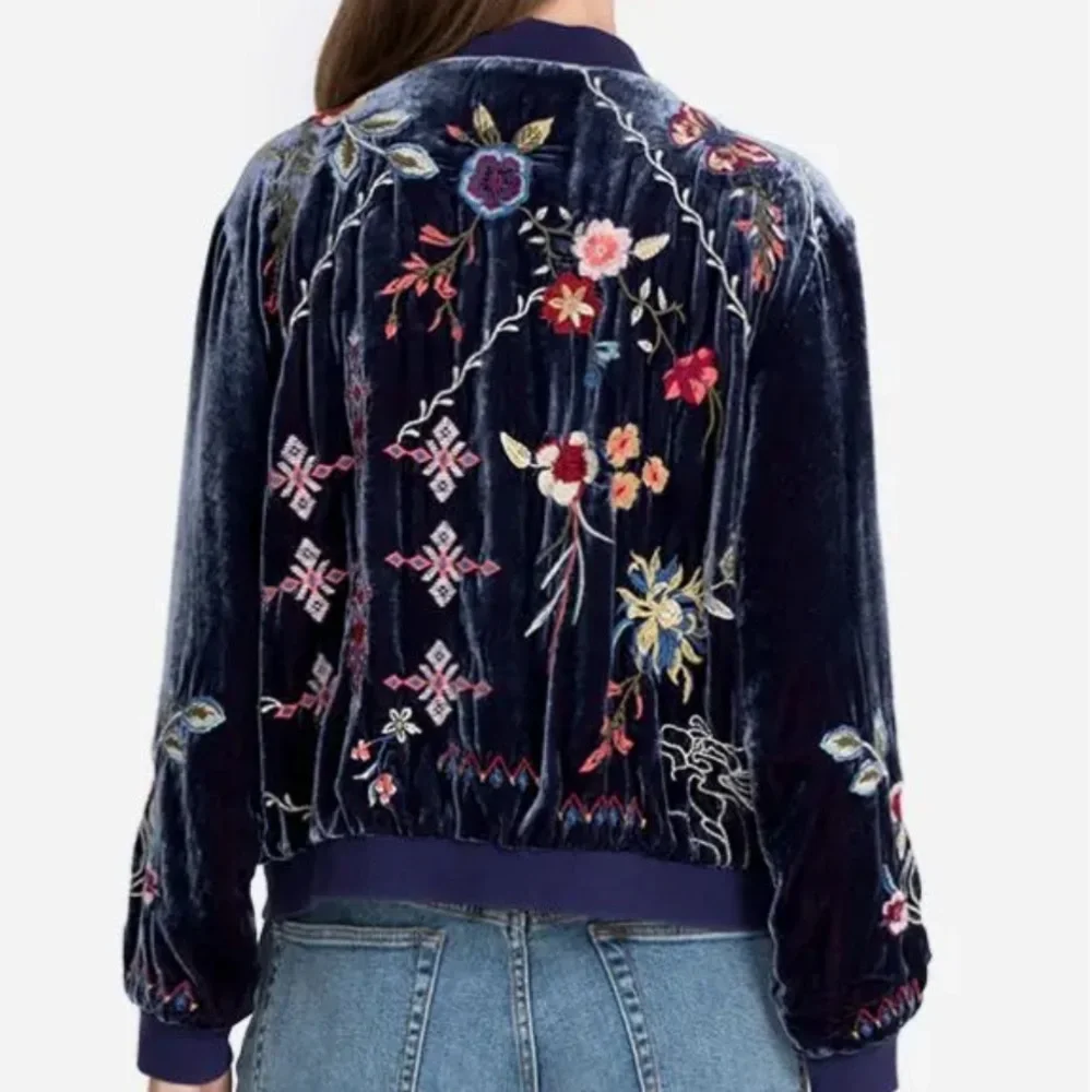 Johnny Was dreamer velvet bomber jacket - Picture 3 of 6